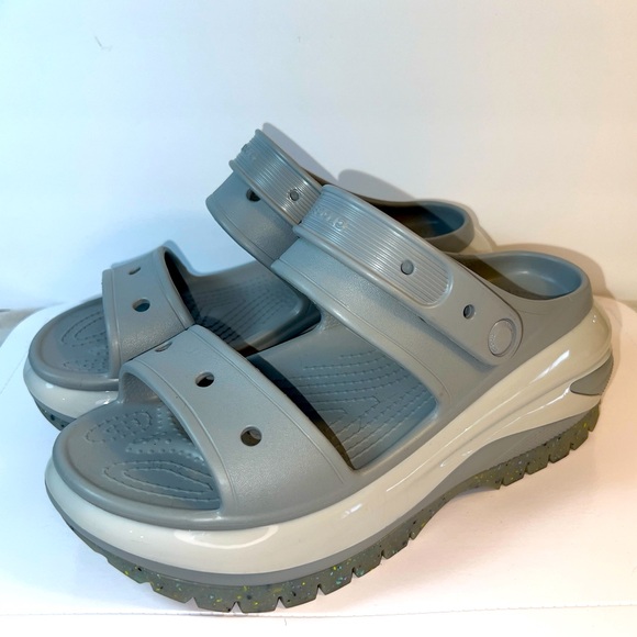 Crocs Mega Crush Platform Sandals elephant gray us m8/w10 - Picture 2 of 10